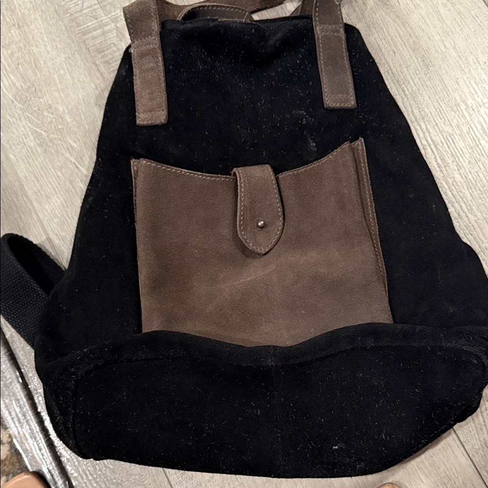 Free People Black and Brown Backpack